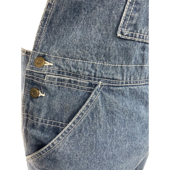 Walls Womens Blue Denim Overalls Relaxed Fit Adjustable Straps Workwear Sz 40x34 - Picture 8 of 13